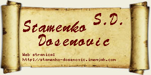 Stamenko Došenović vizit kartica